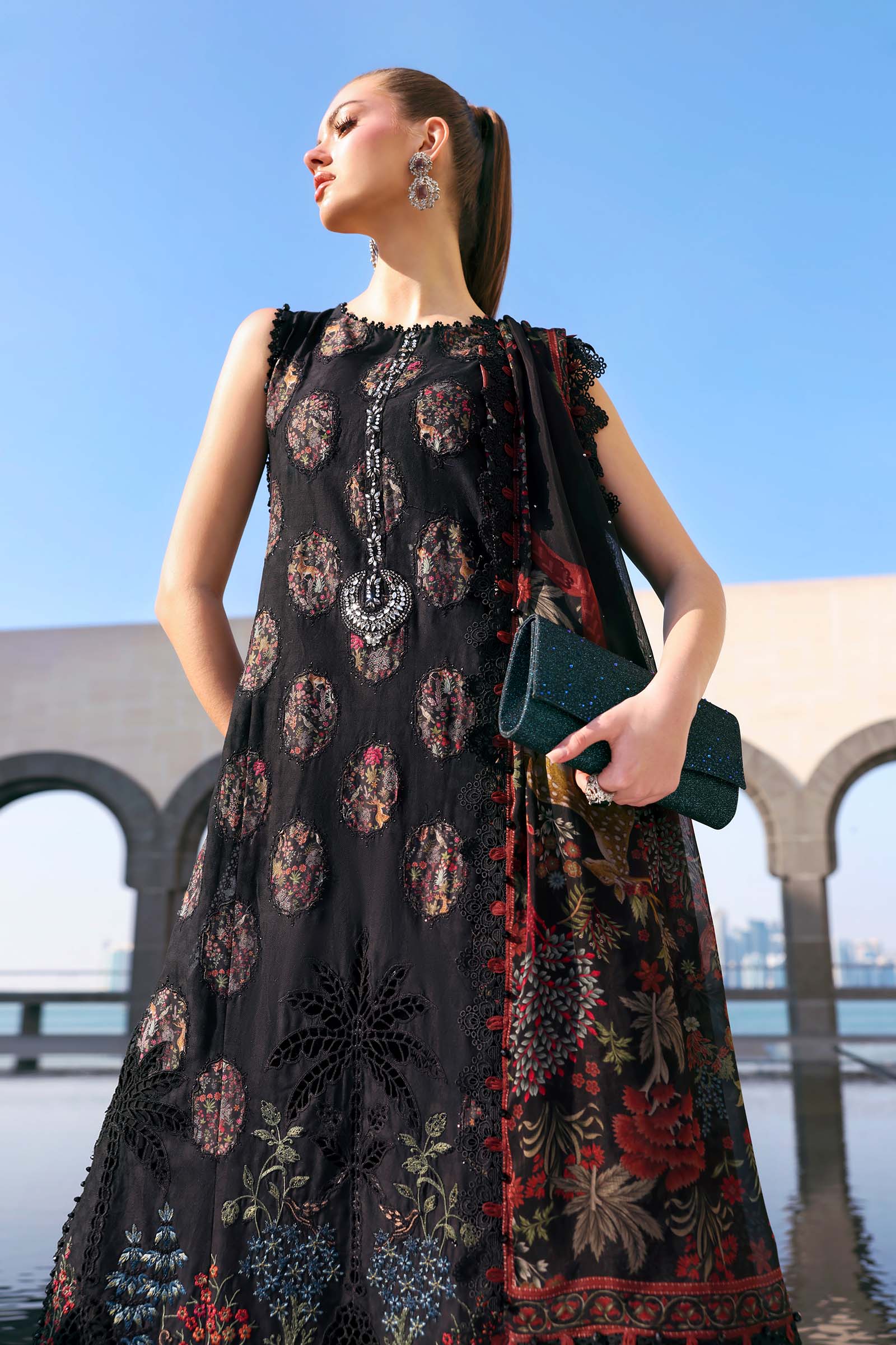 Maria B | Lawn 26 | D-2605-B - Luxury Dress - available at Maria Faisal in UK and USA.
