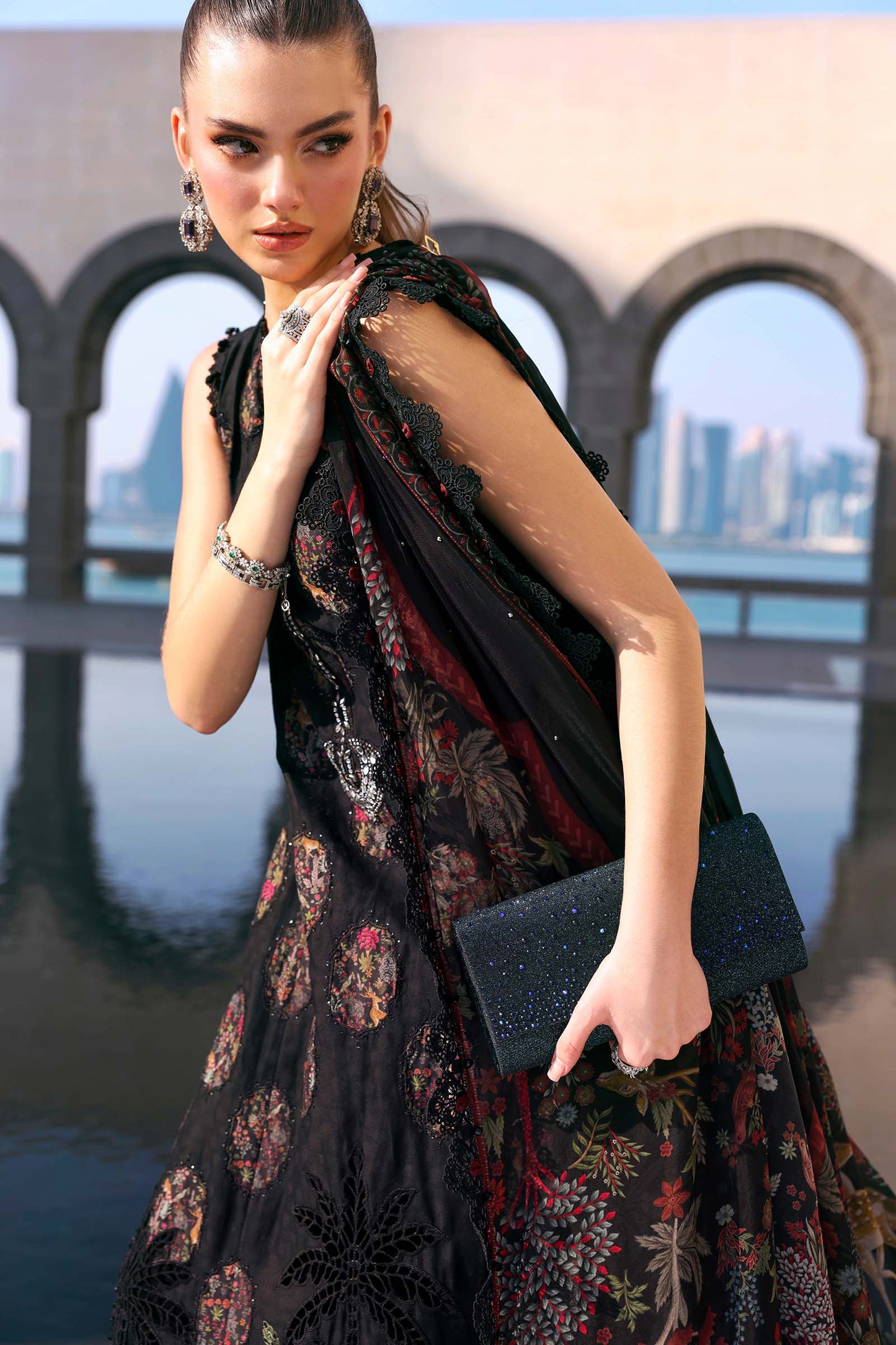 Maria B | Lawn 26 | D-2605-B - Luxury Dress - available at Maria Faisal in UK and USA.
