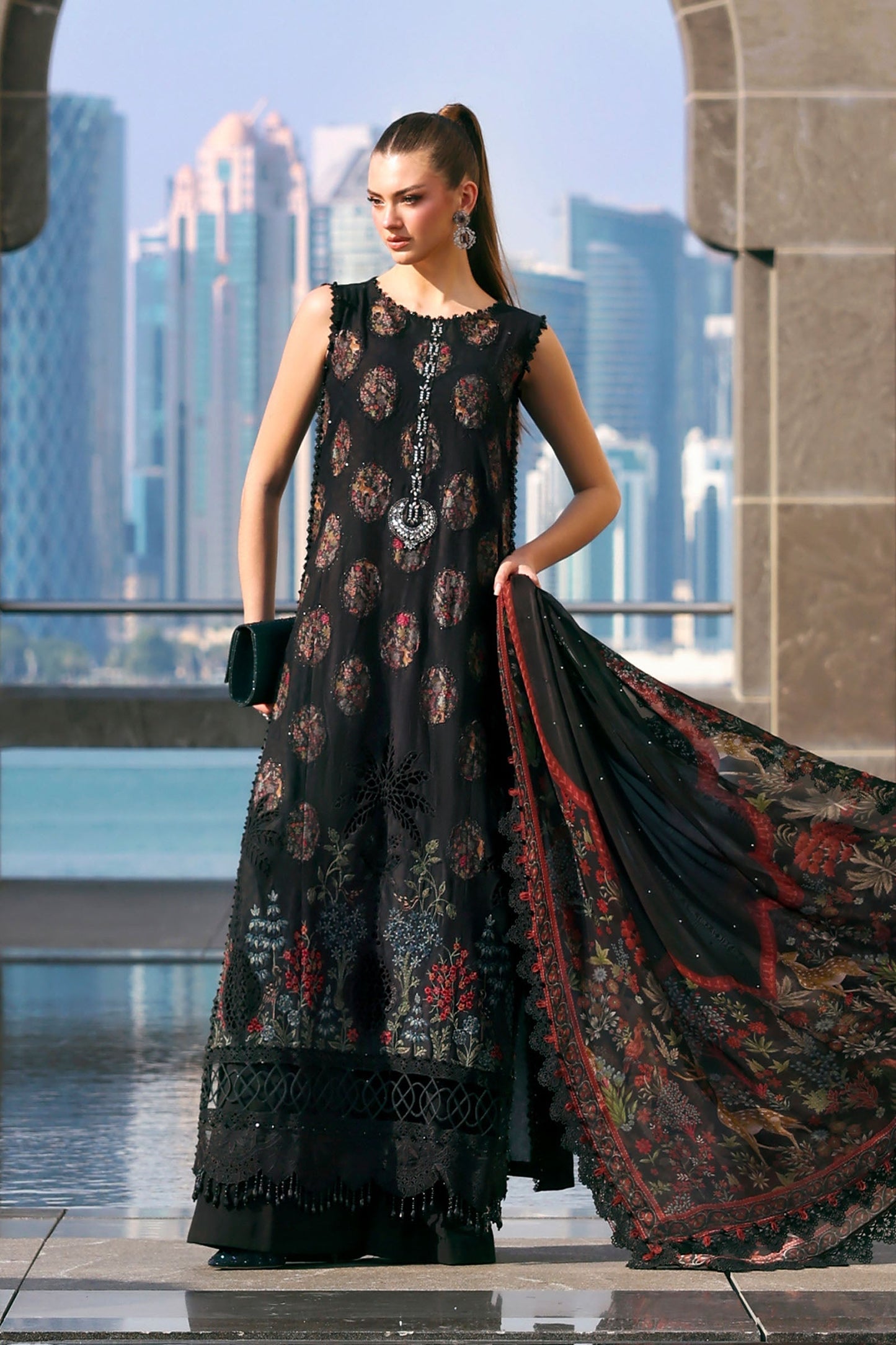Maria B | Lawn 26 | D-2605-B - Luxury Dress - available at Maria Faisal in UK and USA.