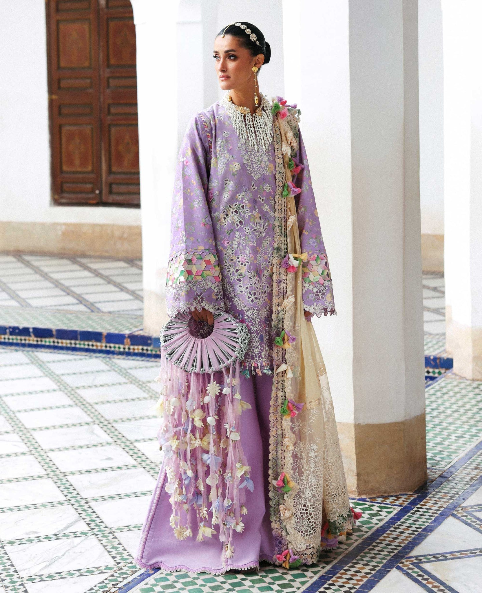 Republic Womenswear | Reine Luxury Lawn 26 | Licci - Dress - available at Maria Faisal in UK and USA.