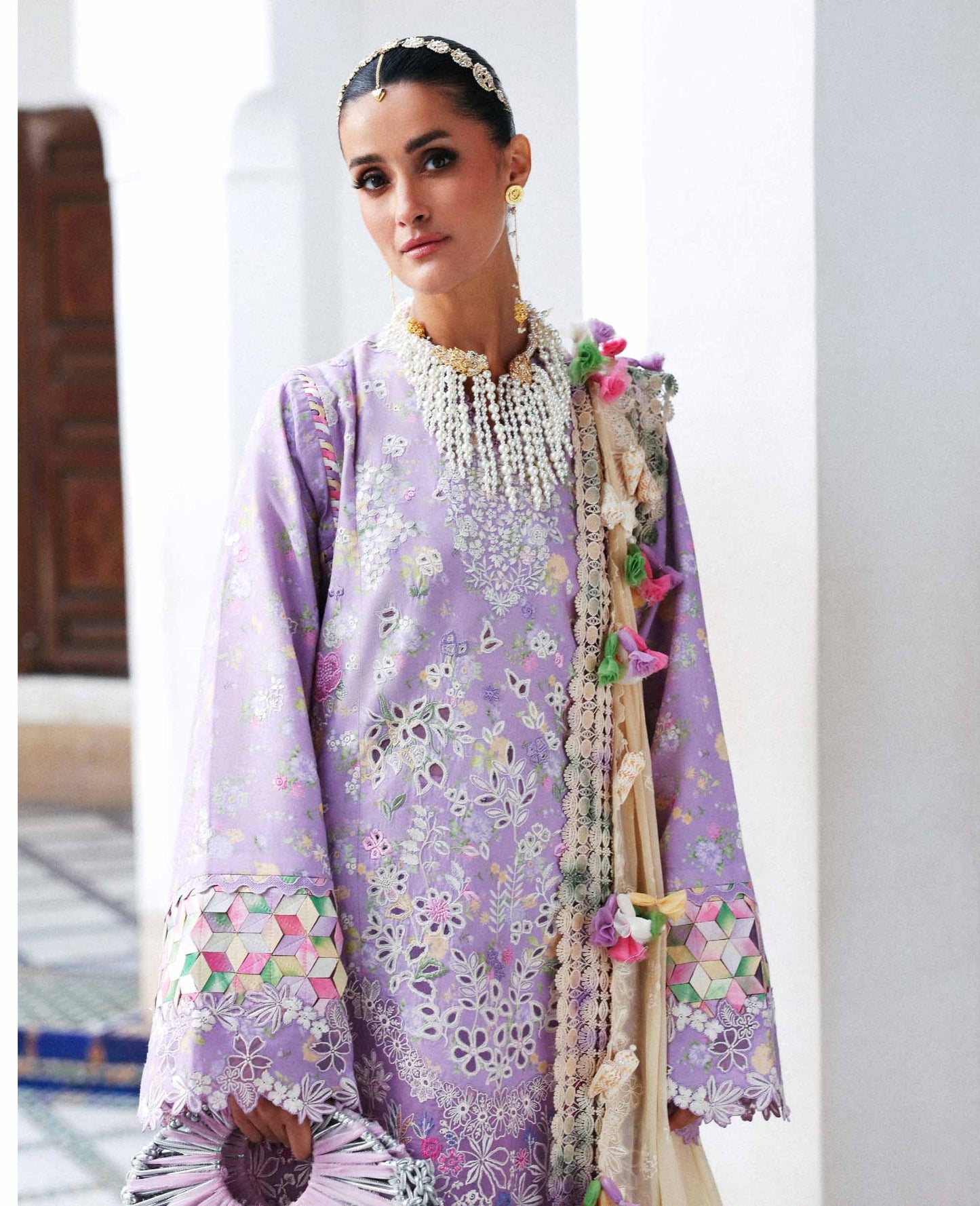 Republic Womenswear | Reine Luxury Lawn 26 | Licci - Dress - available at Maria Faisal in UK and USA.