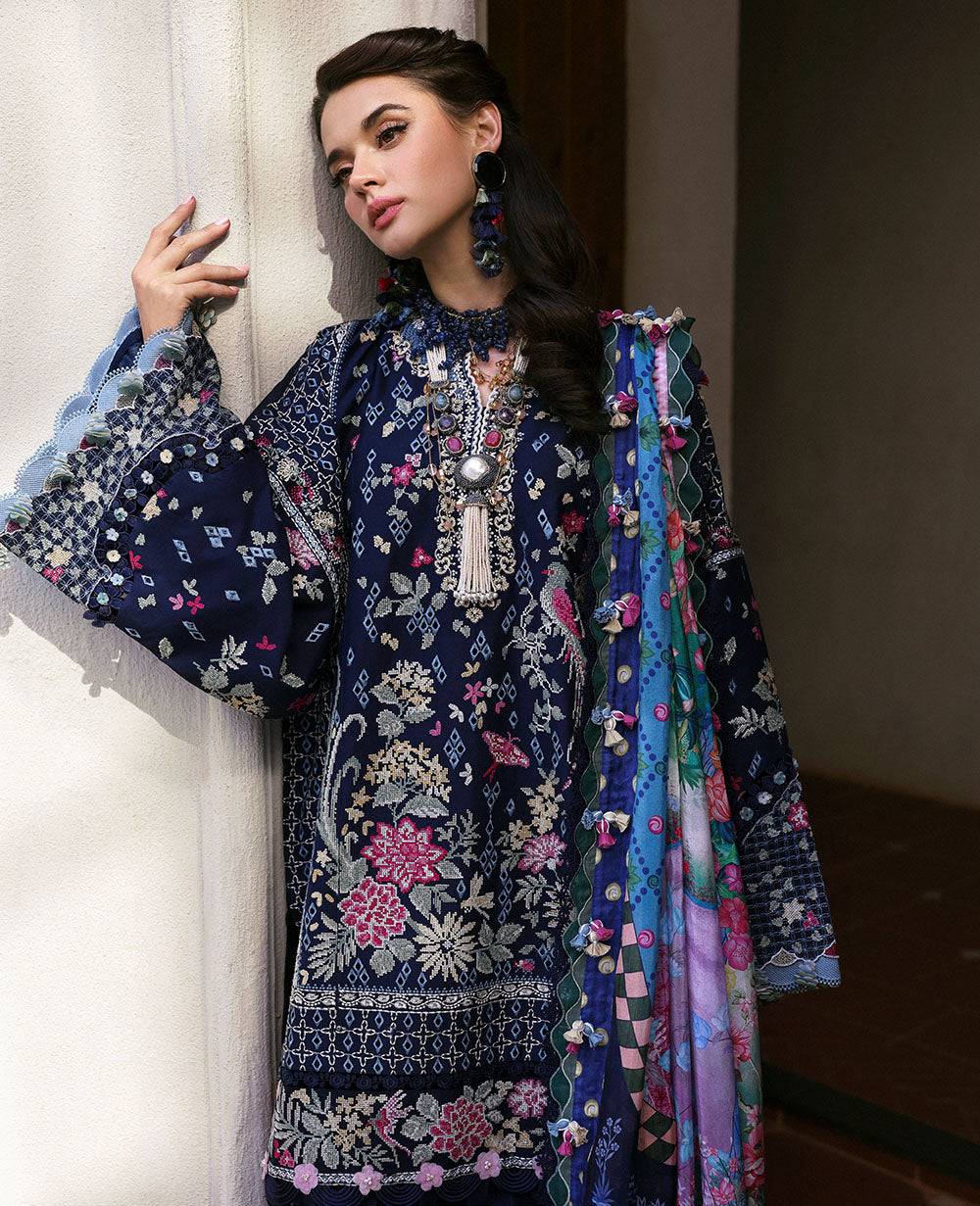 Republic Womenswear | Kalani Eid Luxury Lawn 25 | D5-B - Nyra by Maria Faisal - Registered Vendor of : Republic Womenswear - type : Ladies Clothes - 100% original wedding dresses