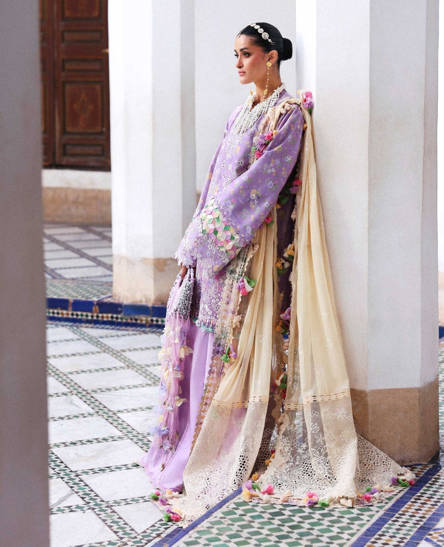 Republic Womenswear | Reine Luxury Lawn 26 | Licci - Dress - available at Maria Faisal in UK and USA.
