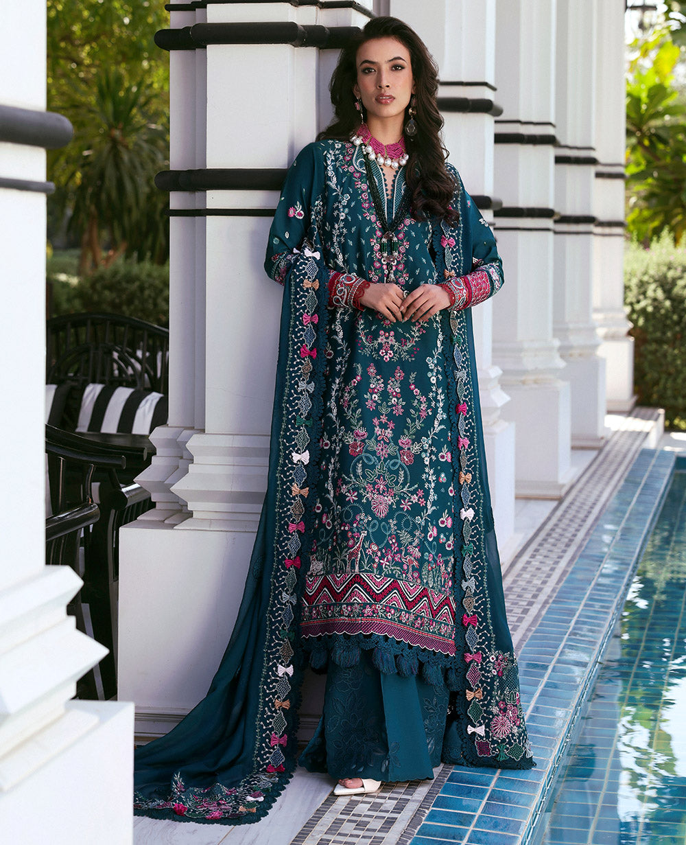 Republic Womenswear | Kalani Eid Luxury Lawn 25 | D6-B - Talia by Maria Faisal - Registered Vendor of : Republic Womenswear - type : Ladies Clothes - 100% original wedding dresses