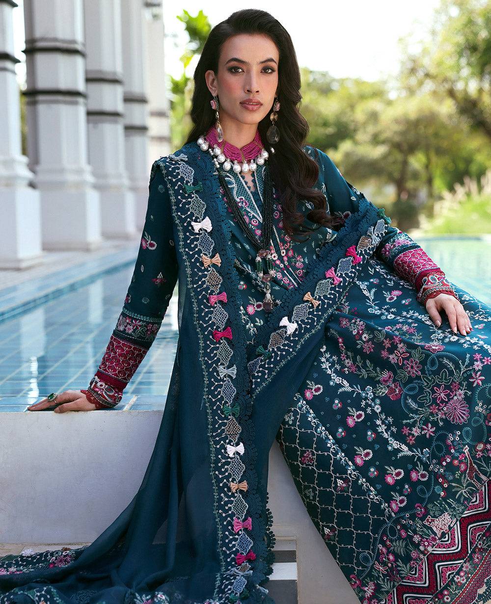 Republic Womenswear | Kalani Eid Luxury Lawn 25 | D6-B - Talia by Maria Faisal - Registered Vendor of : Republic Womenswear - type : Ladies Clothes - 100% original wedding dresses