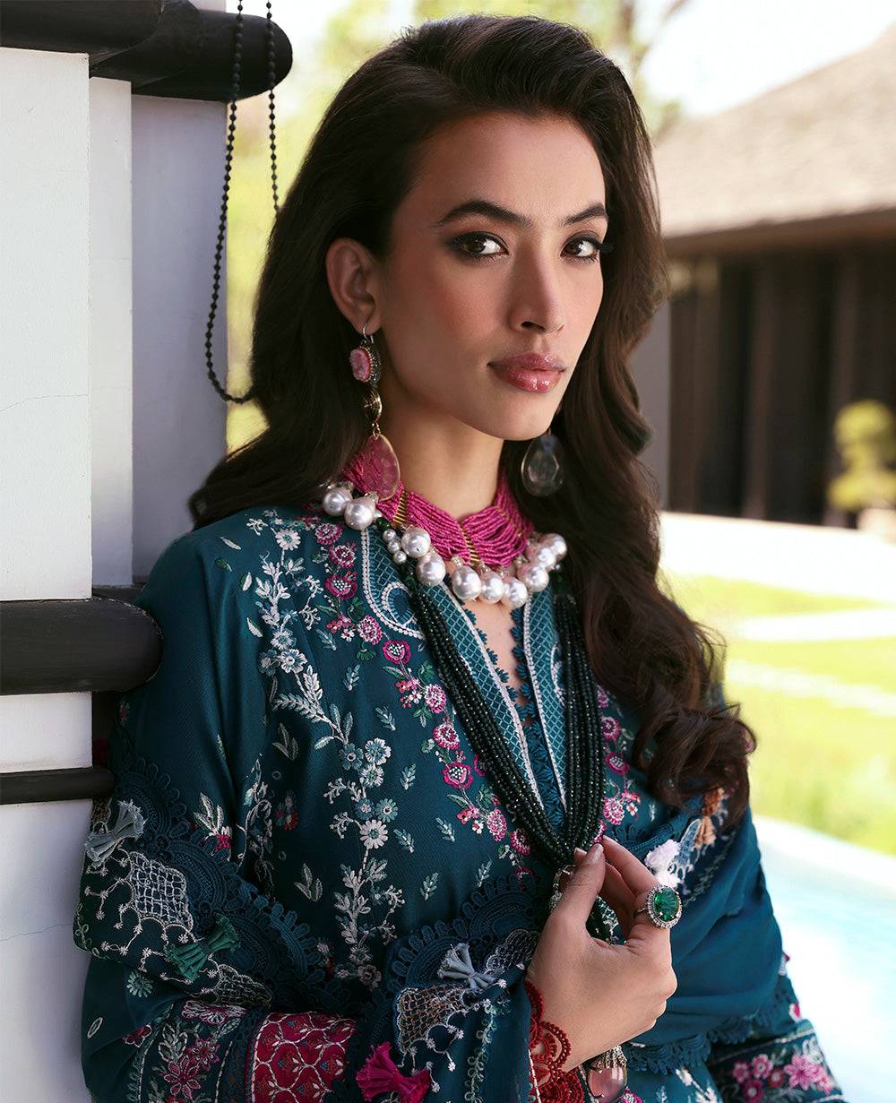 Republic Womenswear | Kalani Eid Luxury Lawn 25 | D6-B - Talia by Maria Faisal - Registered Vendor of : Republic Womenswear - type : Ladies Clothes - 100% original wedding dresses