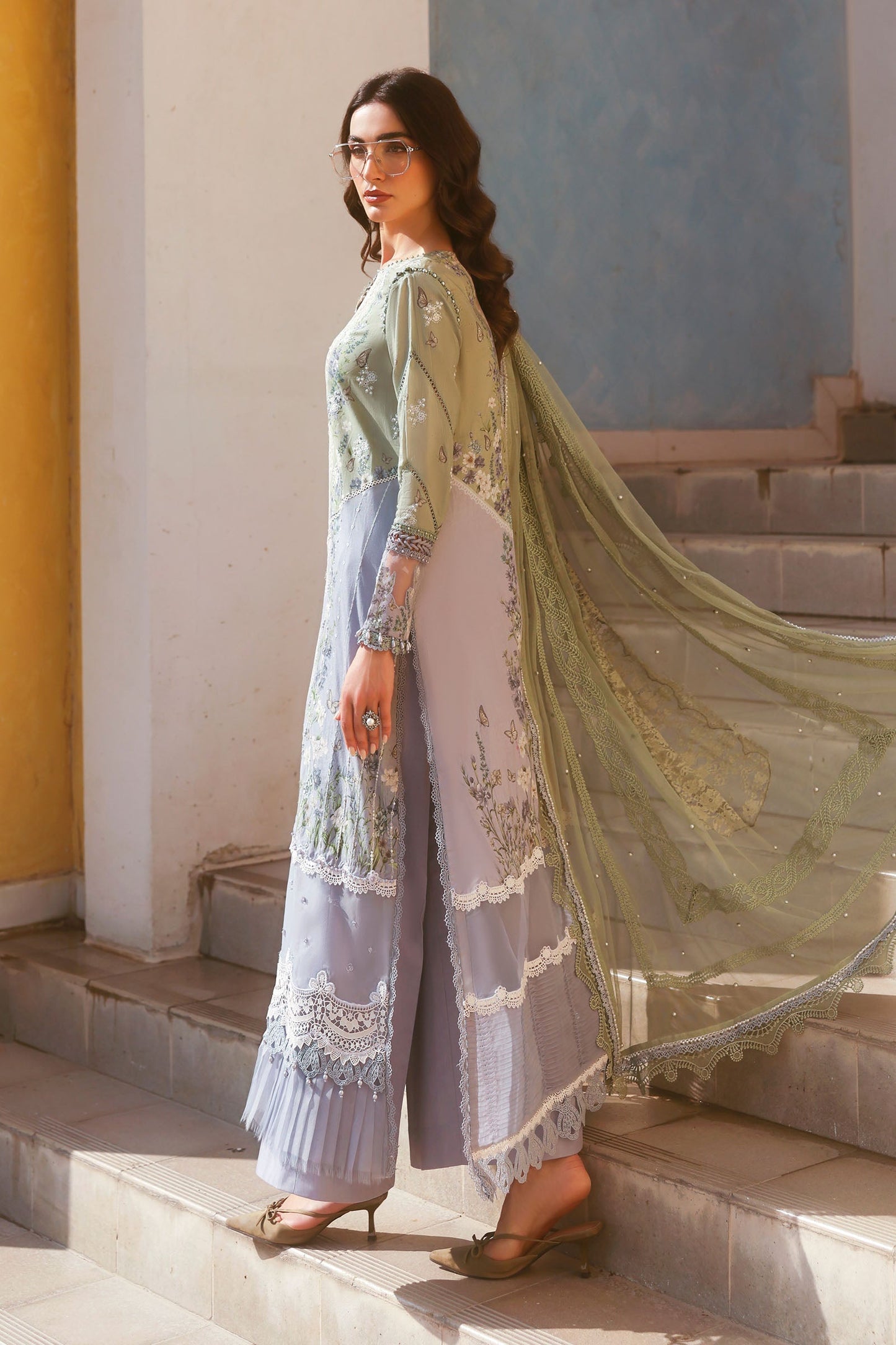 Maria B | Lawn 26 | D-2606-B - Luxury Dress - available at Maria Faisal in UK and USA.