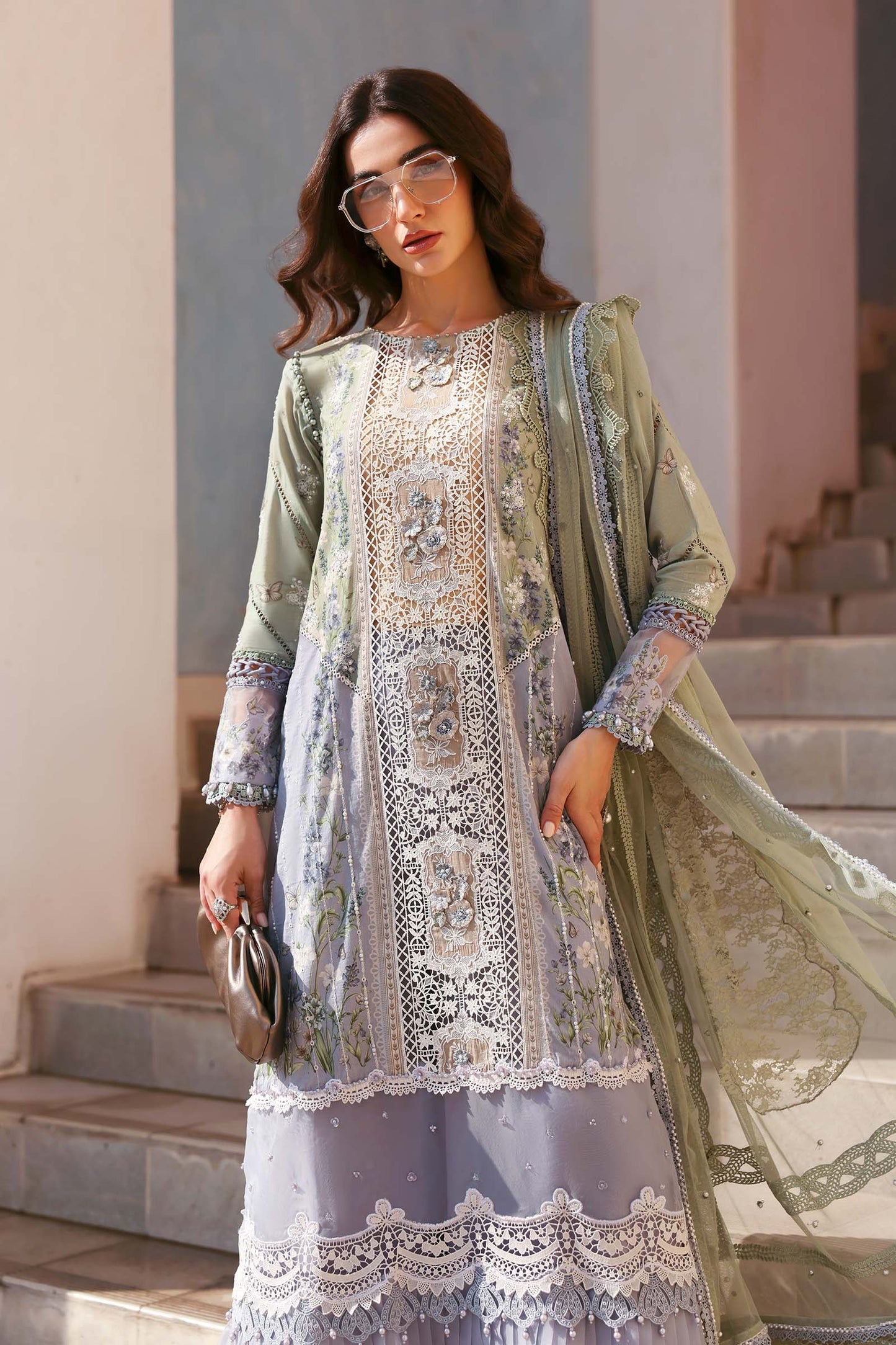Maria B | Lawn 26 | D-2606-B - Luxury Dress - available at Maria Faisal in UK and USA.