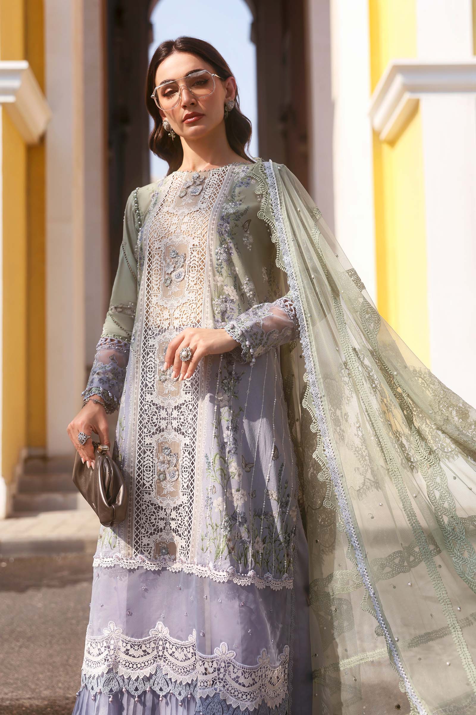 Maria B | Lawn 26 | D-2606-B - Luxury Dress - available at Maria Faisal in UK and USA.