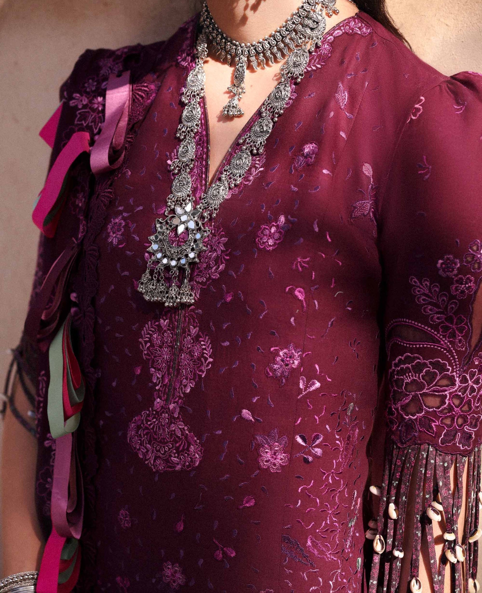 Republic Womenswear | Reine Luxury Lawn 26 | Icie - Dress - available at Maria Faisal in UK and USA.