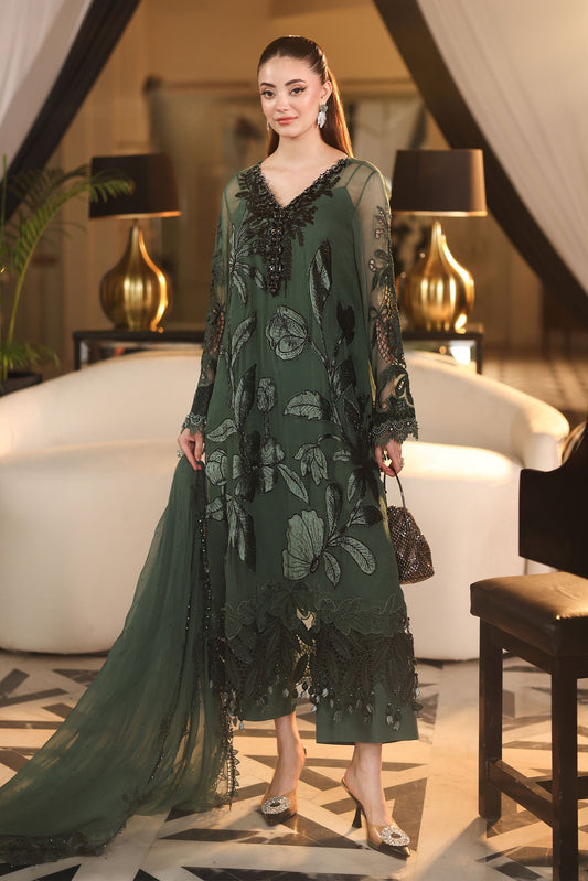 Maria B | Royale Tea Affair | MPC-26-207-Pine Green - Formal Dress - available at Maria Faisal in UK and USA.