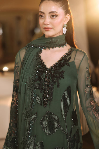 Maria B | Royale Tea Affair | MPC-26-207-Pine Green - Formal Dress - available at Maria Faisal in UK and USA.