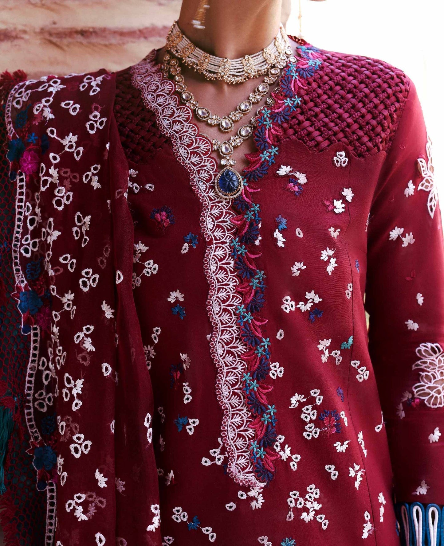 Republic Womenswear | Reine Luxury Lawn 26 | Eden - Dress - available at Maria Faisal in UK and USA.