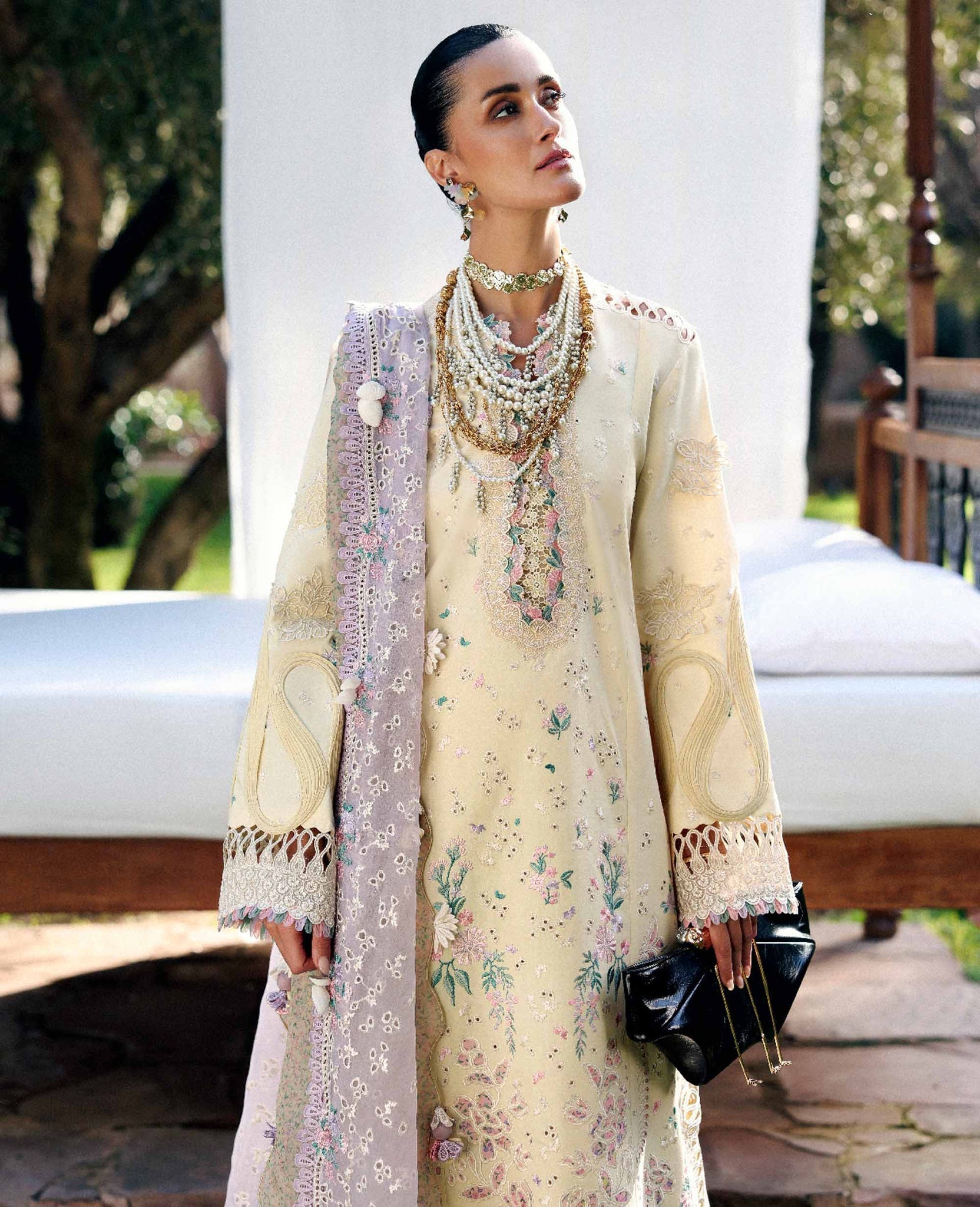 Republic Womenswear | Reine Luxury Lawn 26 | Lumi - Dress - available at Maria Faisal in UK and USA.