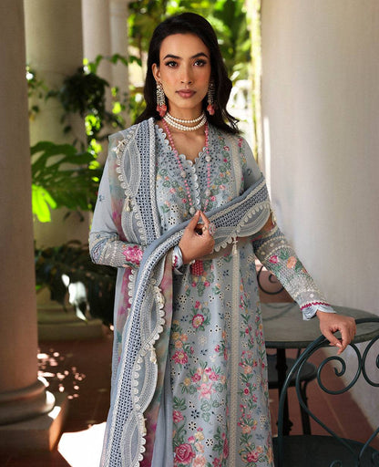 Republic Womenswear | Kalani Eid Luxury Lawn 25 | D7-B - Hoor by Maria Faisal - Registered Vendor of : Republic Womenswear - type : Ladies Clothes - 100% original wedding dresses