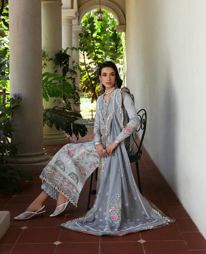 Republic Womenswear | Kalani Eid Luxury Lawn 25 | D7-B - Hoor by Maria Faisal - Registered Vendor of : Republic Womenswear - type : Ladies Clothes - 100% original wedding dresses