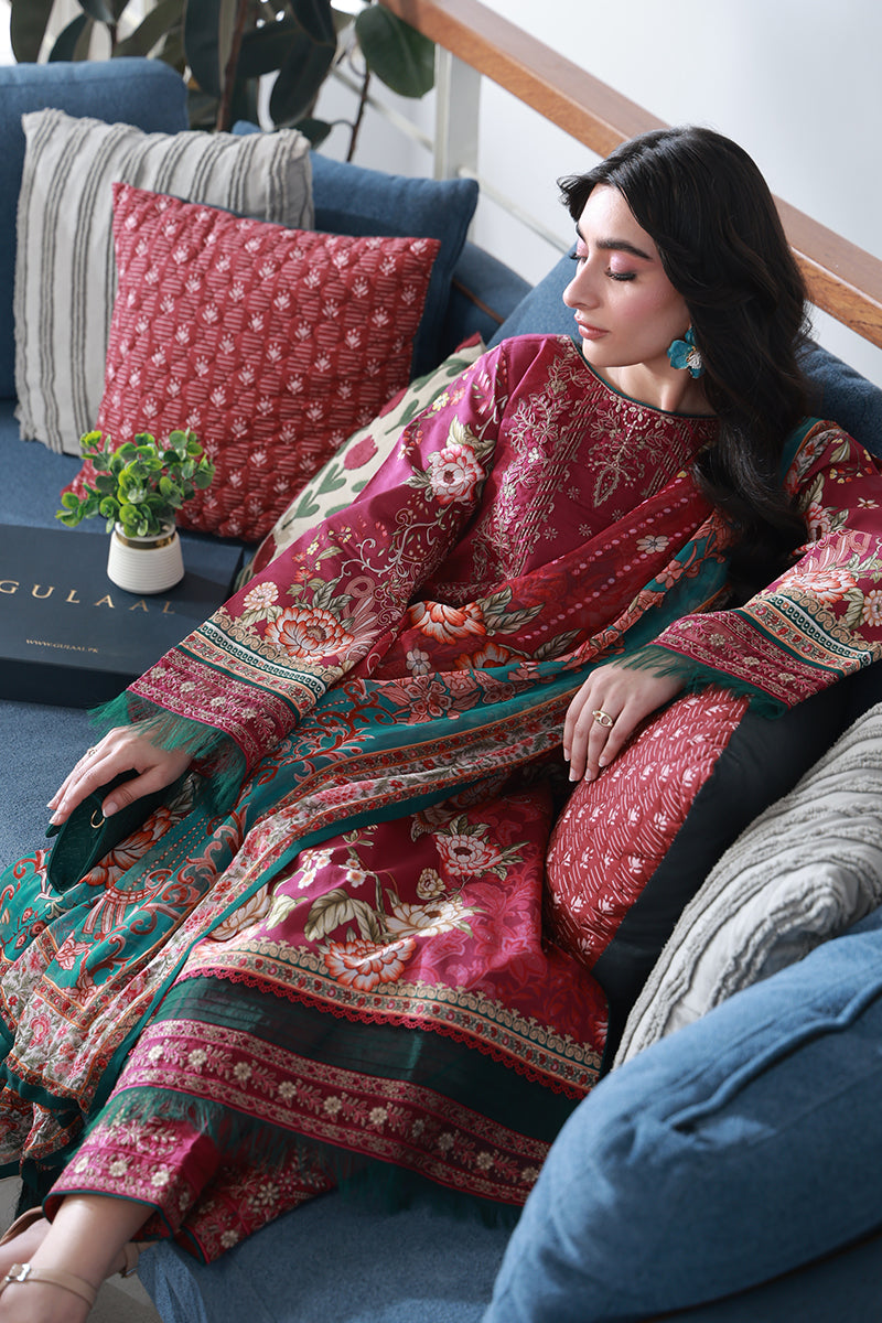 Gulaal | Delia Lawn | Hilyn - Luxury Dress - available at Maria Faisal in UK and USA.