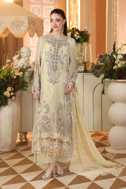 Maria B | Royale Tea Affair | MPC-26-208-Pastle Sunshine - Formal Dress - available at Maria Faisal in UK and USA.