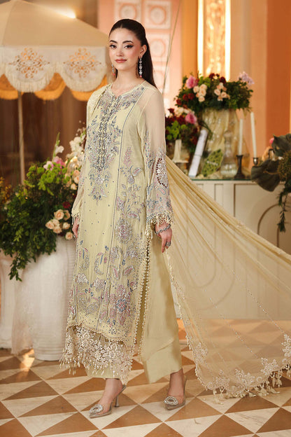 Maria B | Royale Tea Affair | MPC-26-208-Pastle Sunshine - Formal Dress - available at Maria Faisal in UK and USA.