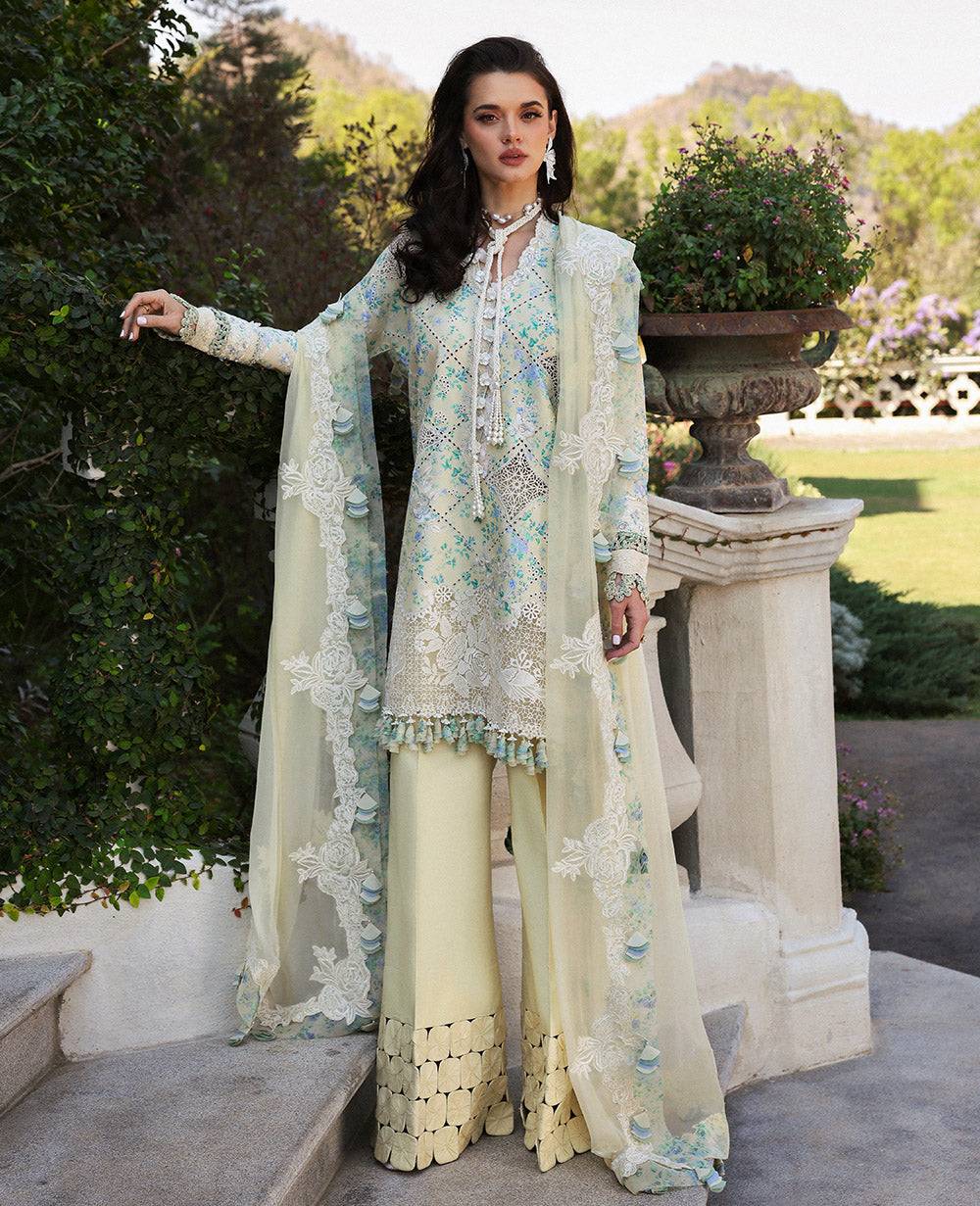 Republic Womenswear | Kalani Eid Luxury Lawn 25 | D8-A - Zuri by Maria Faisal - Registered Vendor of : Republic Womenswear - type : Ladies Clothes - 100% original wedding dresses