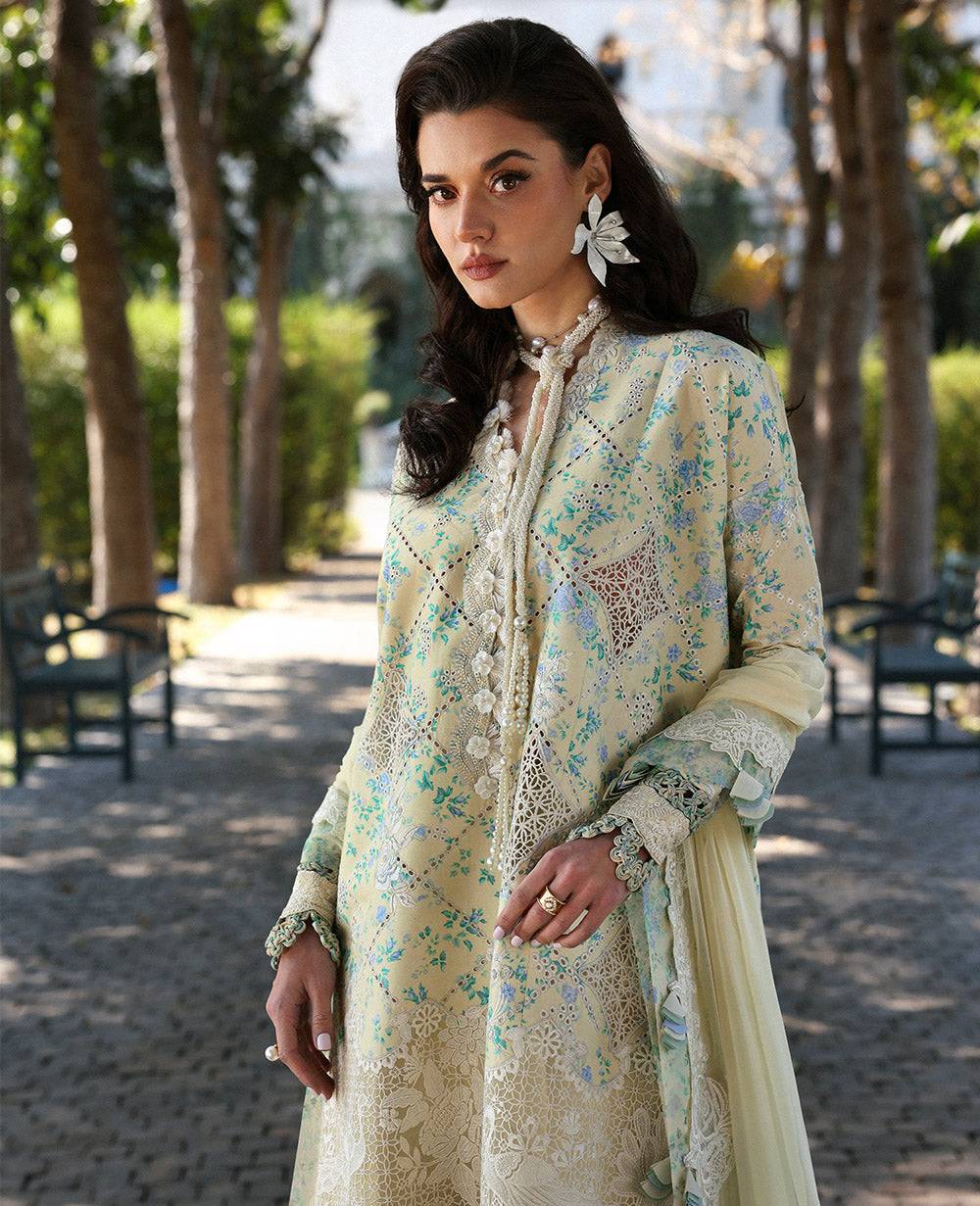 Republic Womenswear | Kalani Eid Luxury Lawn 25 | D8-A - Zuri by Maria Faisal - Registered Vendor of : Republic Womenswear - type : Ladies Clothes - 100% original wedding dresses