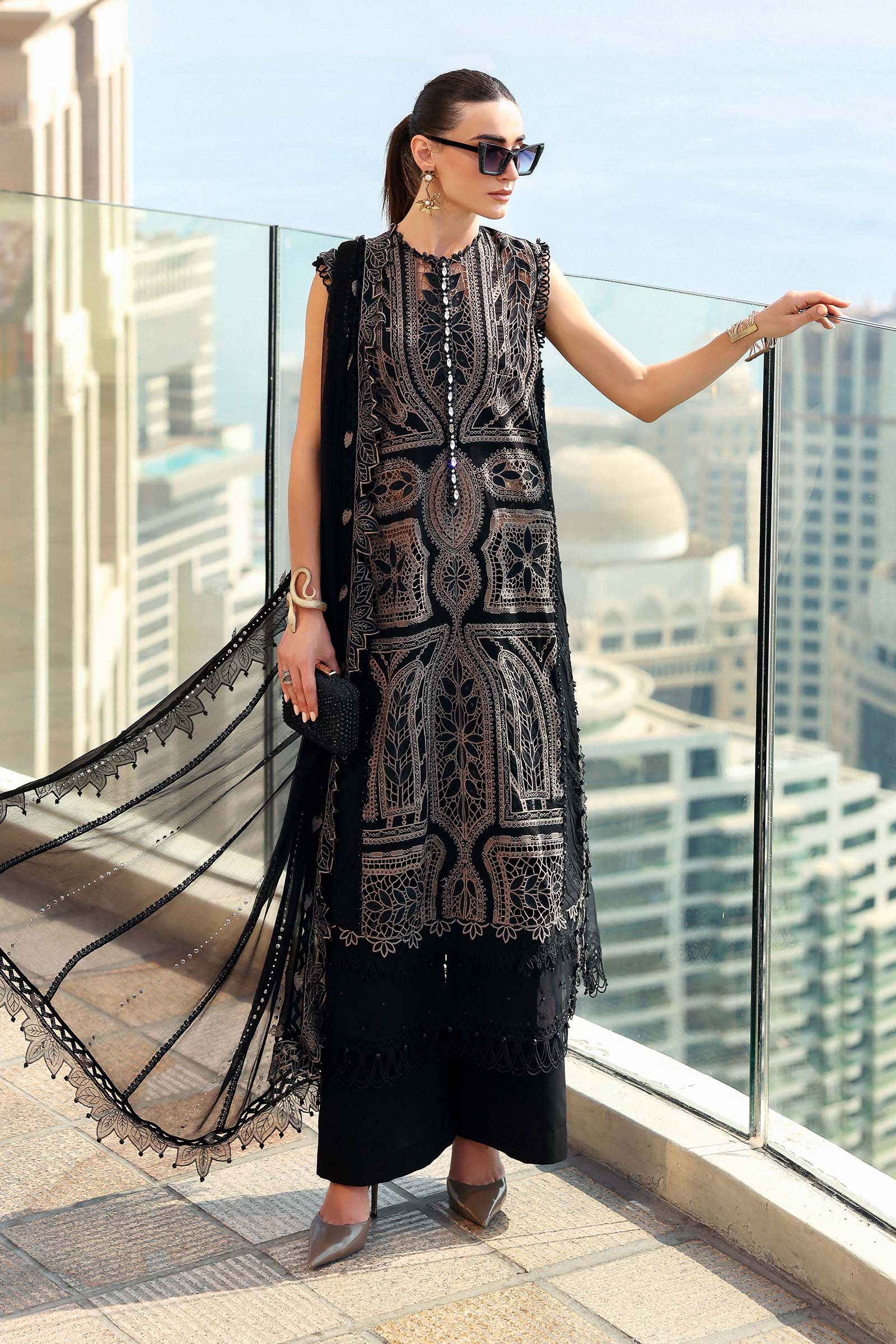 Maria B | Lawn 26 | D-2608-B - Luxury Dress - available at Maria Faisal in UK and USA.