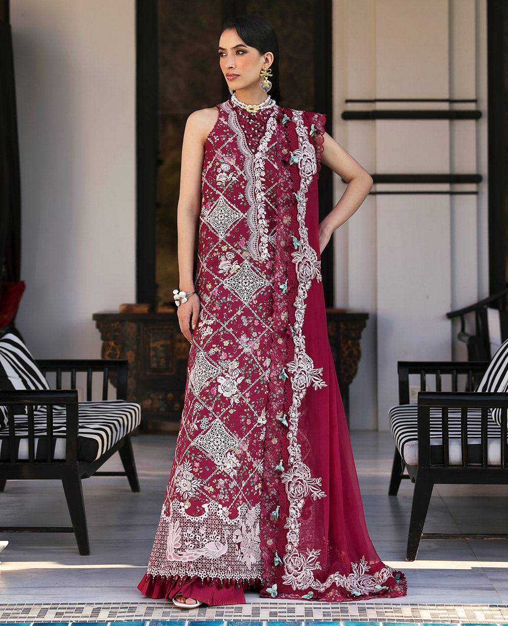Republic Womenswear | Kalani Eid Luxury Lawn 25 | D8-B - Lyanna by Maria Faisal - Registered Vendor of : Republic Womenswear - type : Ladies Clothes - 100% original wedding dresses