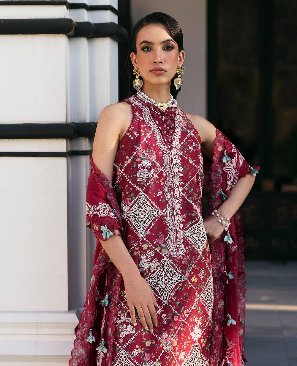 Republic Womenswear | Kalani Eid Luxury Lawn 25 | D8-B - Lyanna by Maria Faisal - Registered Vendor of : Republic Womenswear - type : Ladies Clothes - 100% original wedding dresses