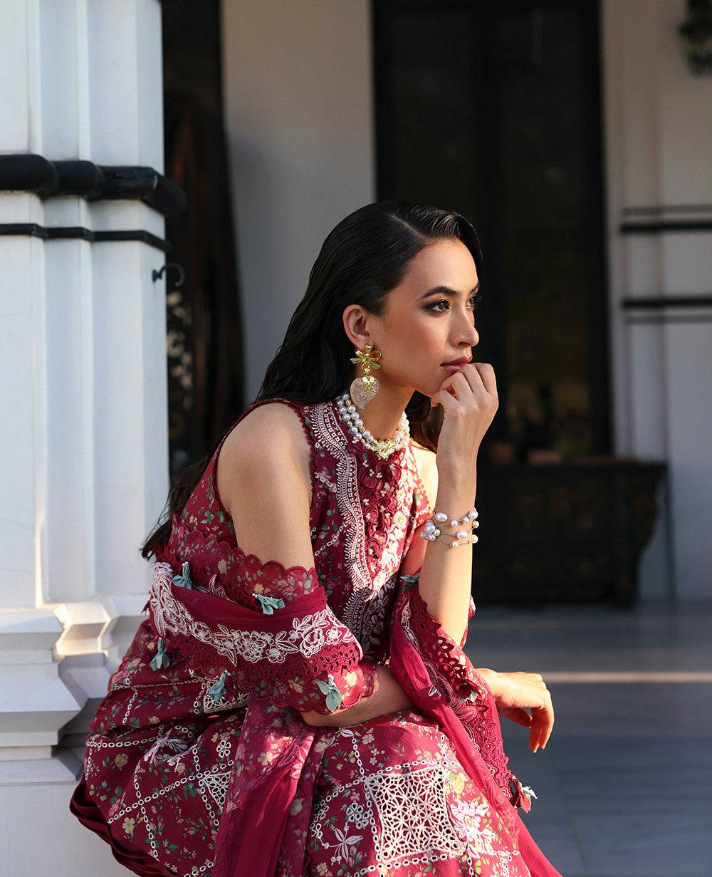 Republic Womenswear | Kalani Eid Luxury Lawn 25 | D8-B - Lyanna by Maria Faisal - Registered Vendor of : Republic Womenswear - type : Ladies Clothes - 100% original wedding dresses
