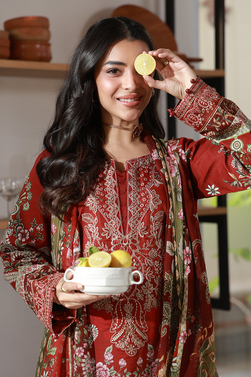 Gulaal | Delia Lawn 26 | Sia - Luxury Dress - available at Maria Faisal in UK and USA.