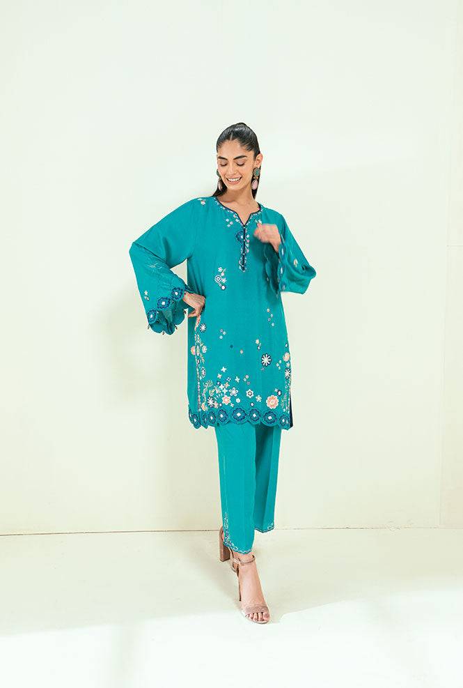 Dhanak | Signature Pret | SS25DA-2699 C-GREEN by Maria Faisal - Registered Vendor of : Dhanak - type : Ladies Clothes - 100% original wedding dresses