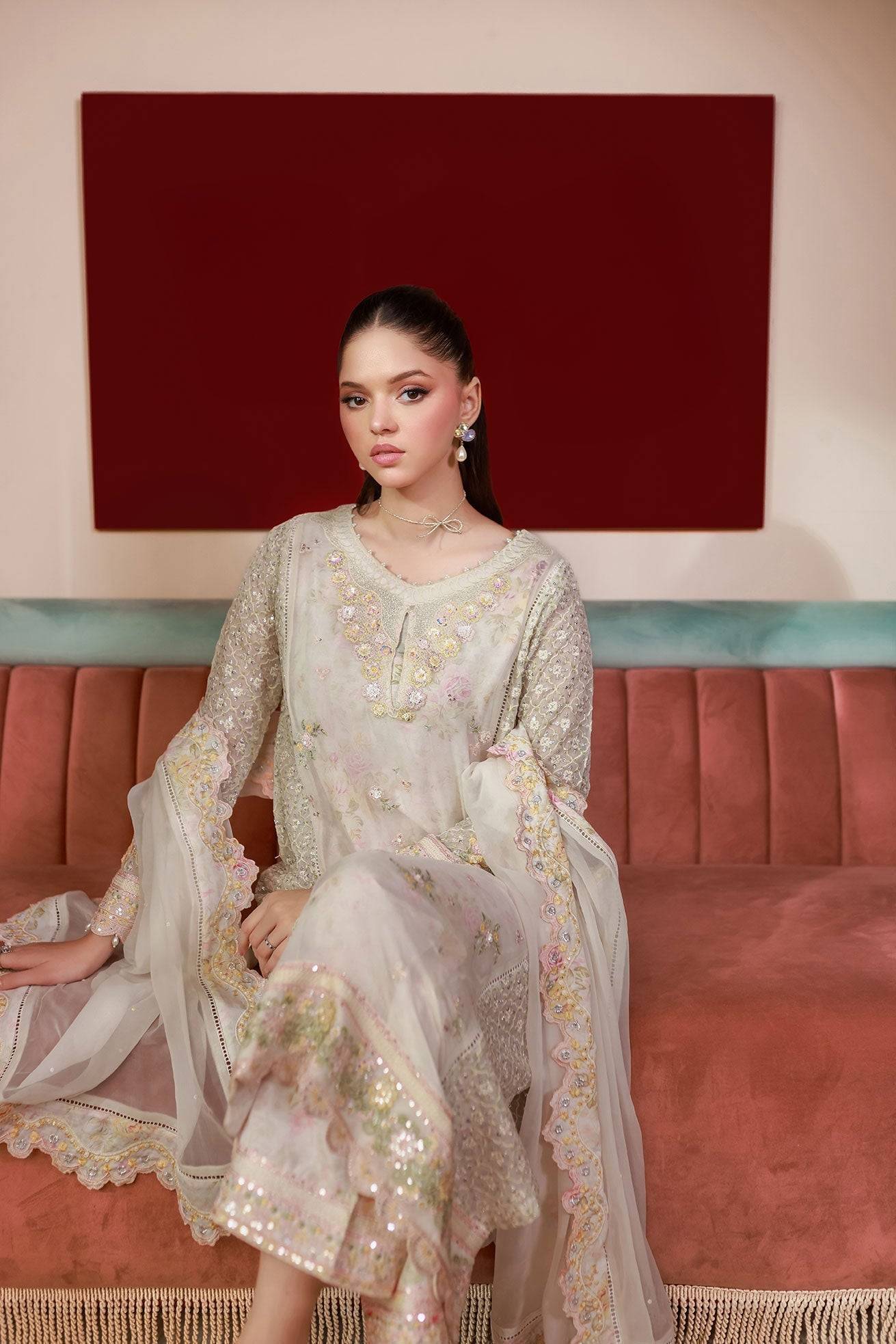Dhanak | Chiffon Pret | SS25DA-2711 by Maria Faisal - Registered Vendor of : Dhanak - type : Ladies Clothes - 100% original wedding dresses