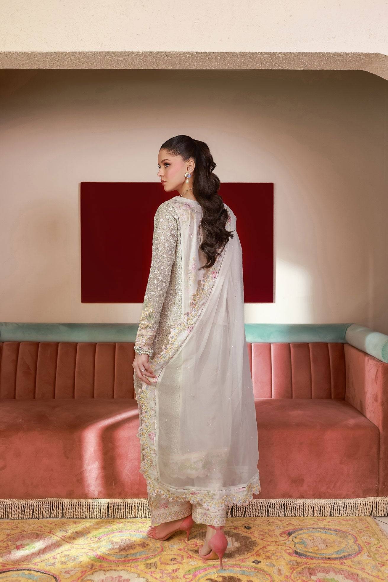 Dhanak | Chiffon Pret | SS25DA-2711 by Maria Faisal - Registered Vendor of : Dhanak - type : Ladies Clothes - 100% original wedding dresses