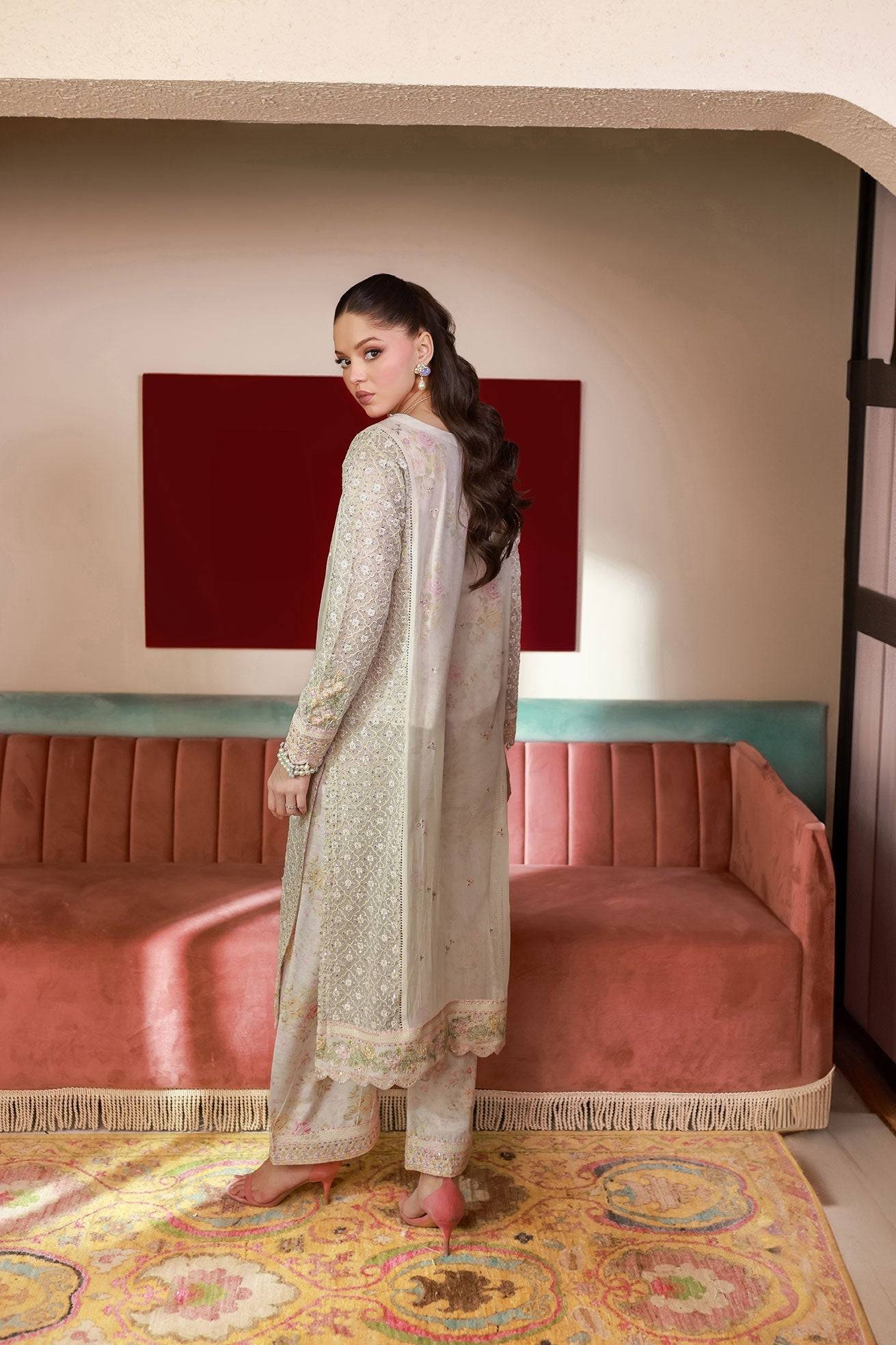 Dhanak | Chiffon Pret | SS25DA-2711 by Maria Faisal - Registered Vendor of : Dhanak - type : Ladies Clothes - 100% original wedding dresses