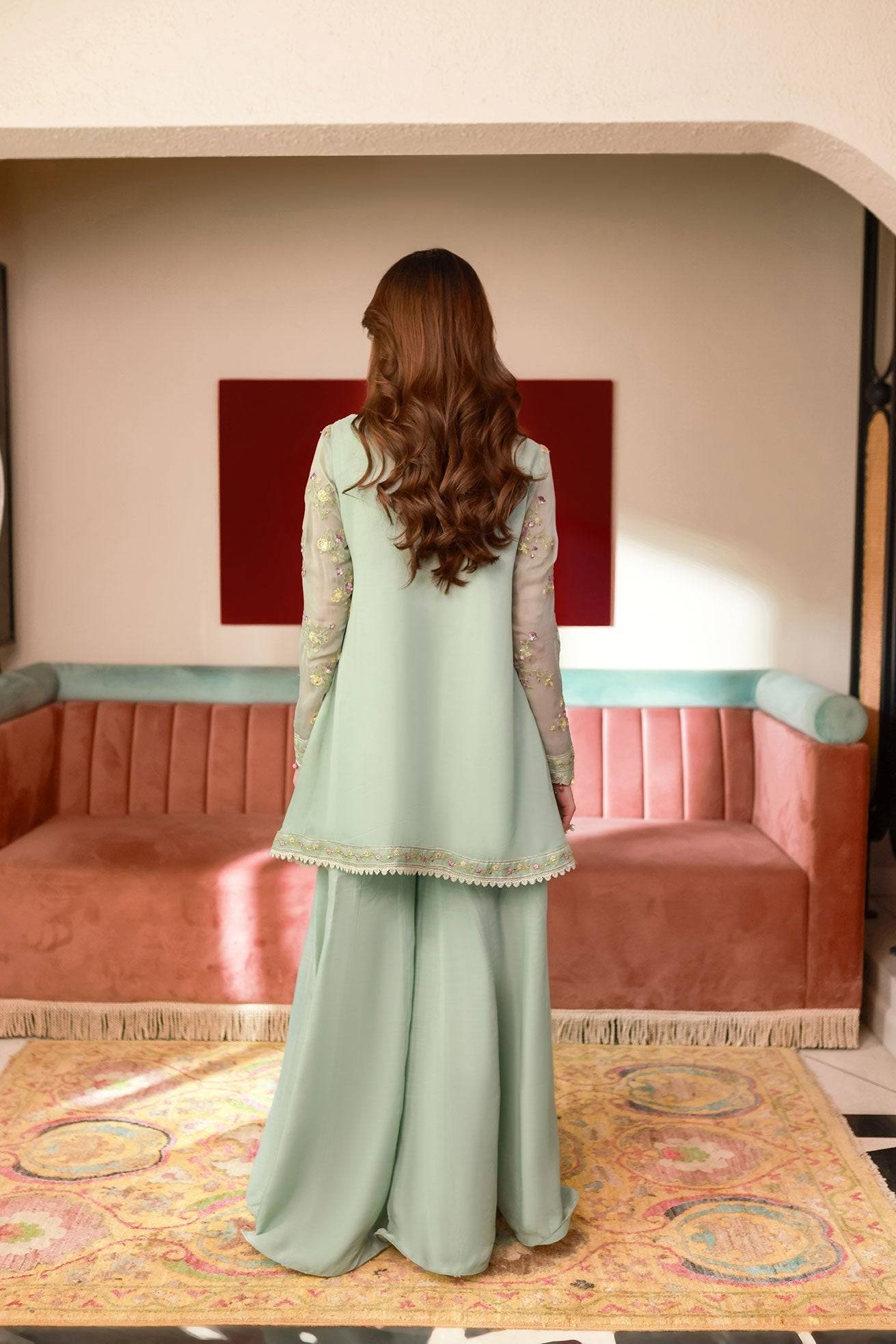 Dhanak | Chiffon Pret | SS25DA-2712 by Maria Faisal - Registered Vendor of : Dhanak - type : Ladies Clothes - 100% original wedding dresses