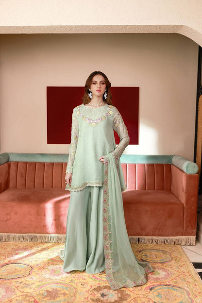 Dhanak | Chiffon Pret | SS25DA-2712 by Maria Faisal - Registered Vendor of : Dhanak - type : Ladies Clothes - 100% original wedding dresses