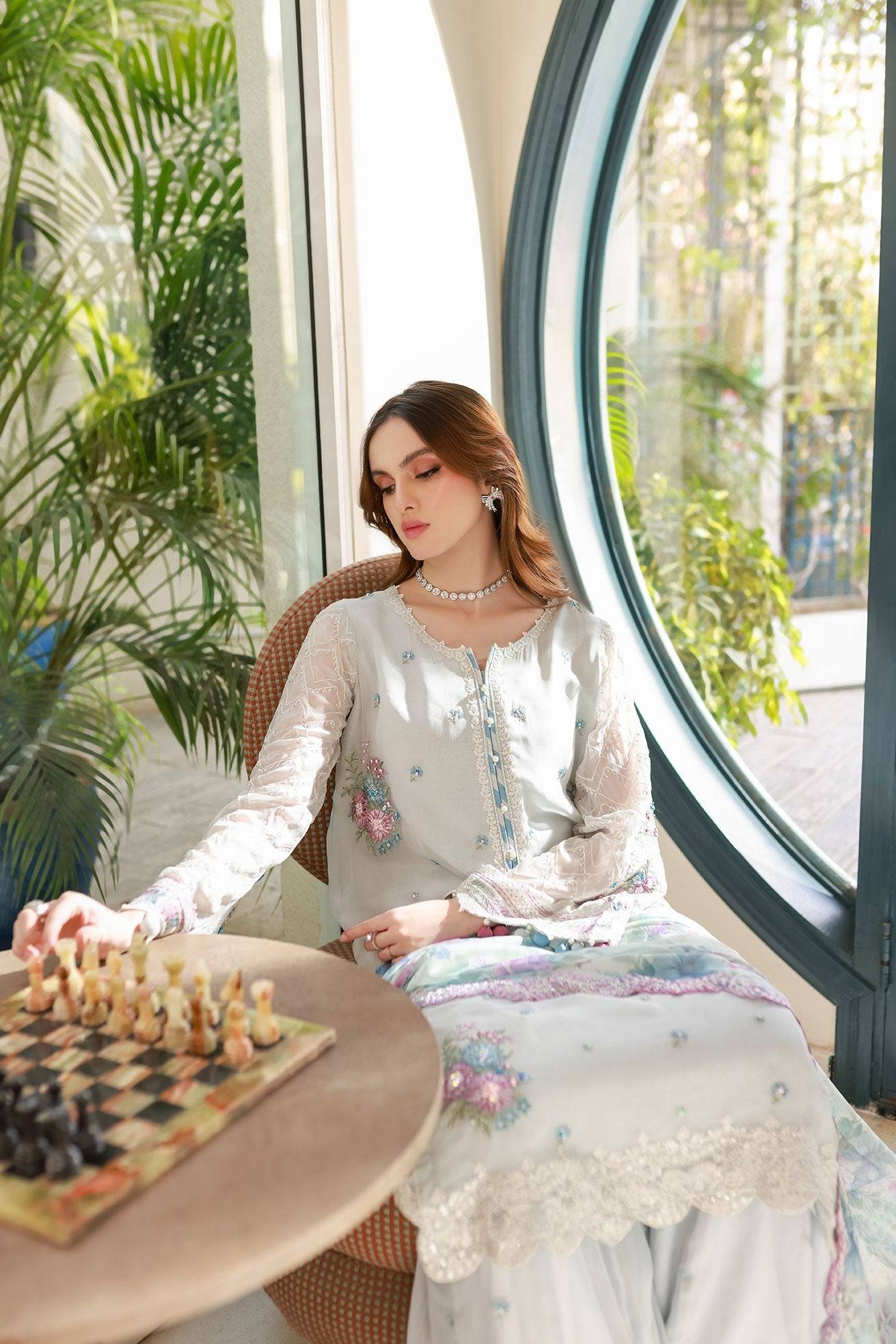 Dhanak | Chiffon Pret | SS25DA-2715 by Maria Faisal - Registered Vendor of : Dhanak - type : Ladies Clothes - 100% original wedding dresses