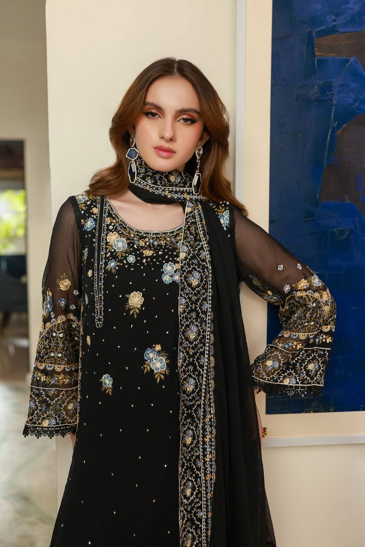 Dhanak | Chiffon Pret | SS25DA-2720 by Maria Faisal - Registered Vendor of : Dhanak - type : Ladies Clothes - 100% original wedding dresses