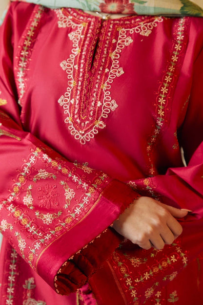 Zara Shahjahan | Coco Lawn Vol 2 | DAHLIA-1A - Designer Dress with Intricate embroidery and embellishments. Shop elegent wedding dress at Maria Faisal.