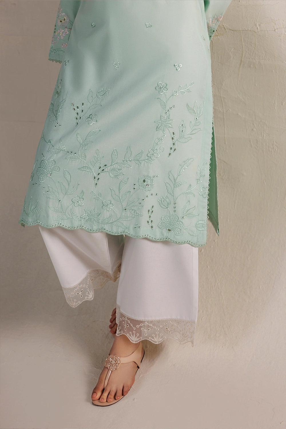 Azure | Chic Essentials |Dew Drop - Casual Dress - available at Maria Faisal in UK and USA.