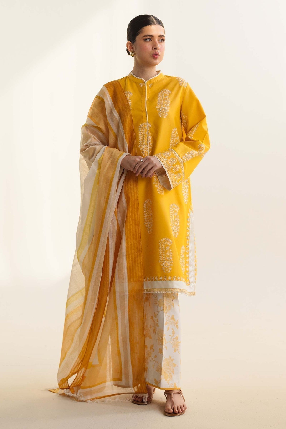 Zara Shahjahan | Coco Lawn Vol 2 | DIARA-4A - Designer Dress with Intricate embroidery and embellishments. Shop elegent wedding dress at Maria Faisal.