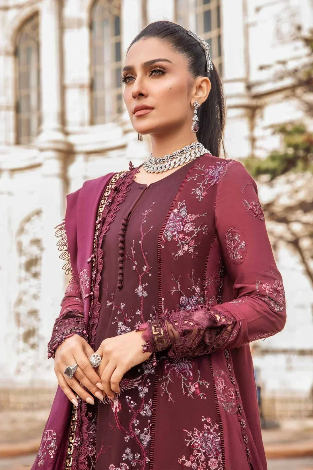 Maria B | Linen 23 | Aubergine DL-1103