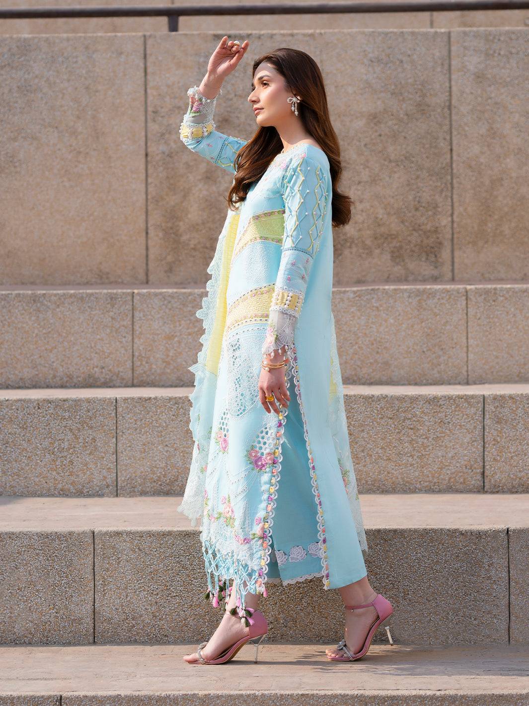Parishay | Dil e Raqsam Festive Eid Lawn | DR-01 by Maria Faisal - Registered Vendor of : Parishay - type : Ladies Clothes - 100% original wedding dresses