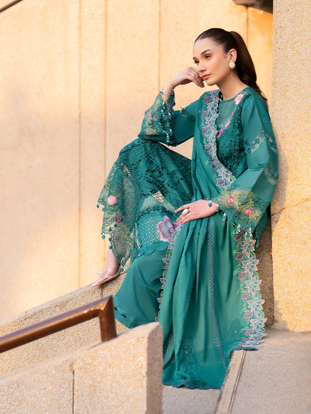 Parishay | Dil e Raqsam Festive Eid Lawn | DR-09 by Maria Faisal - Registered Vendor of : Parishay - type : Ladies Clothes - 100% original wedding dresses