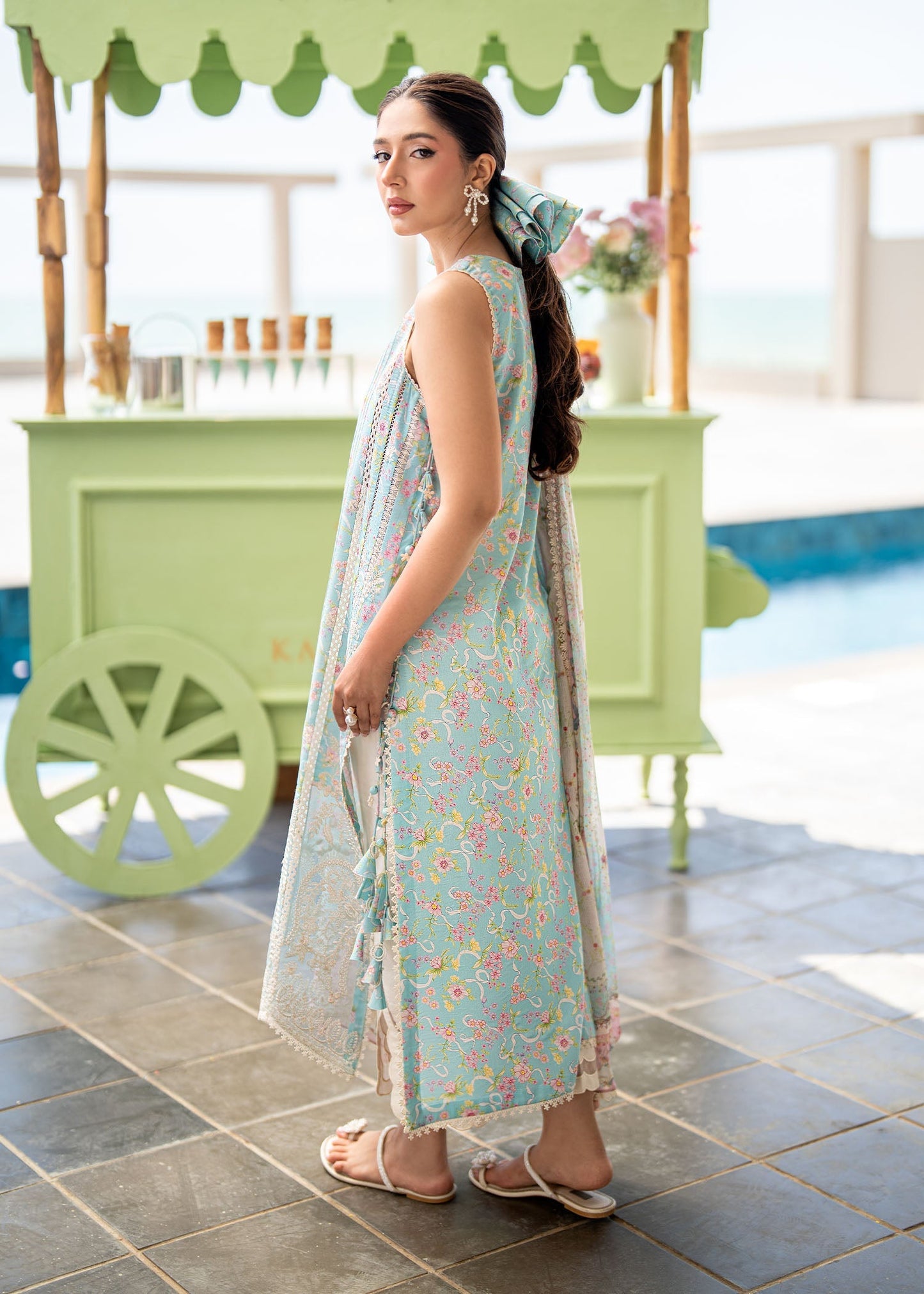 Kanwal Malik | Mira Summer Lawn 26 | Tiya - Luxury Dress - available at Maria Faisal in UK and USA.