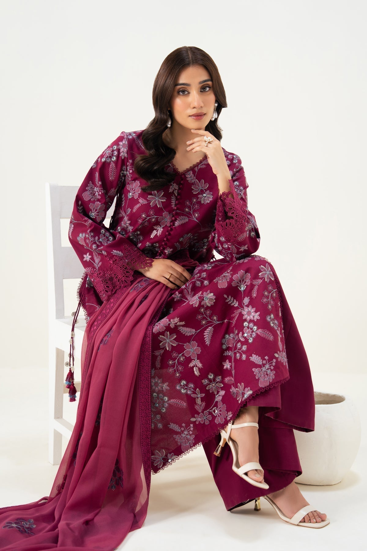 Xenia Formals | Namah Lawn 26 | WAVINA - Formal Dress - available at Maria Faisal in UK and USA.