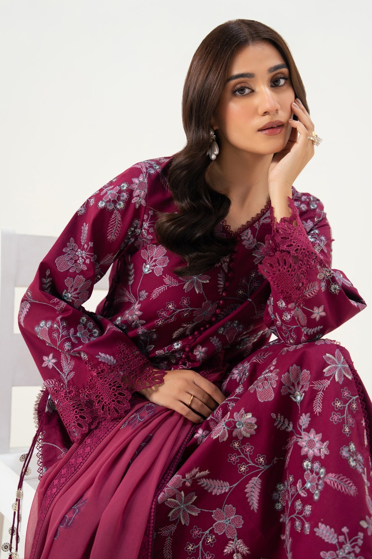 Xenia Formals | Namah Lawn 26 | WAVINA - Formal Dress - available at Maria Faisal in UK and USA.