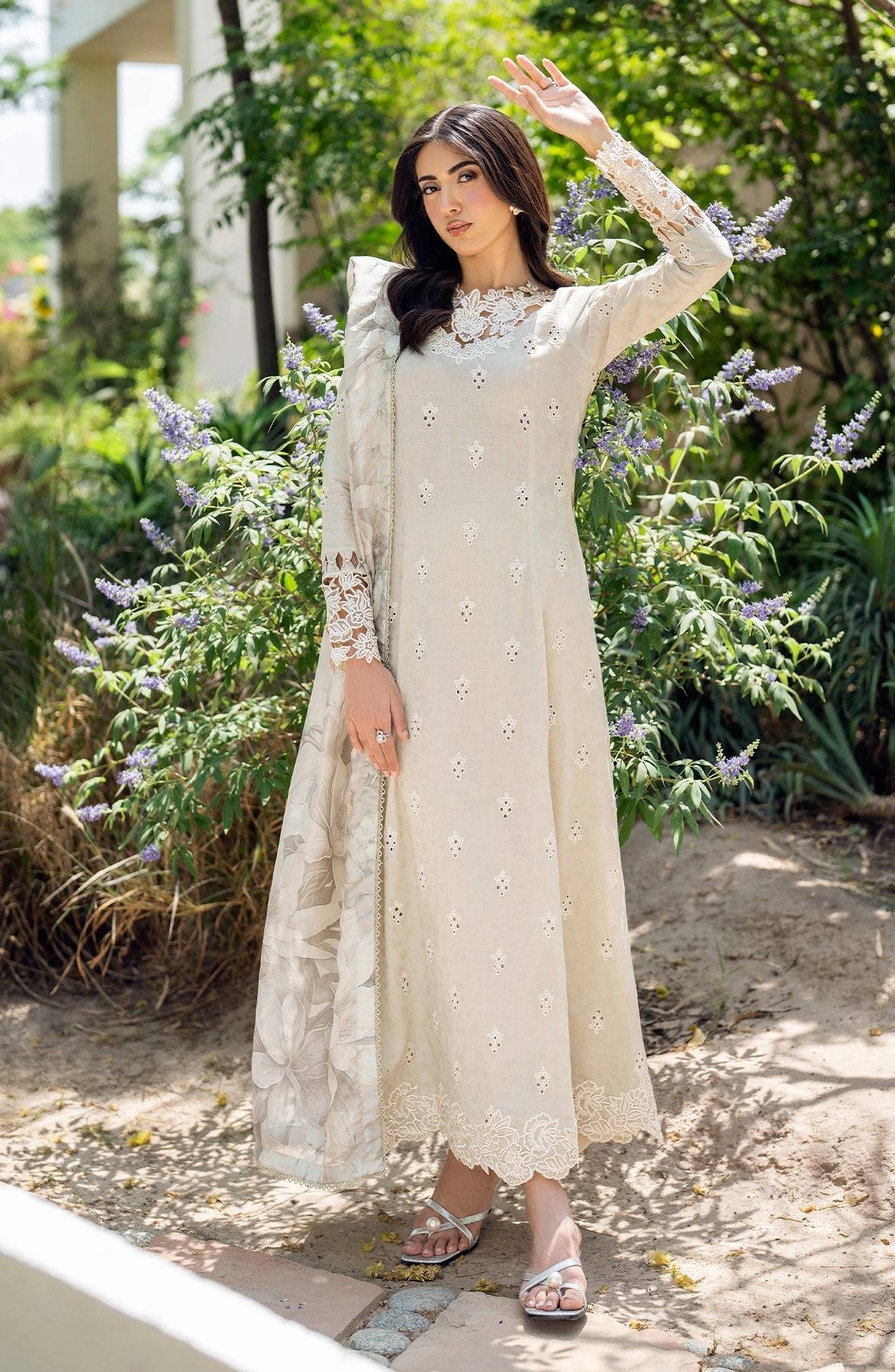 Zarif | Nura Textured Lawn 25 | ISARA by Maria Faisal - Registered Vendor of : Zarif - type : Ladies Clothes - 100% original wedding dresses