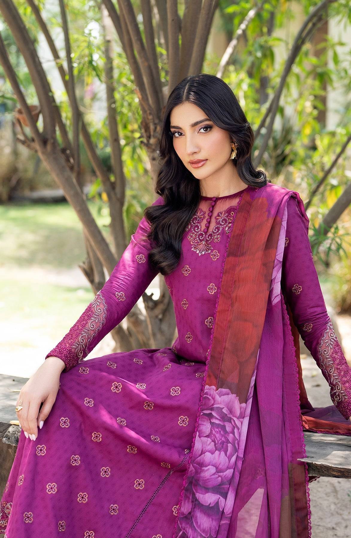 Zarif | Nura Textured Lawn 25 | MEHMAL by Maria Faisal - Registered Vendor of : Zarif - type : Ladies Clothes - 100% original wedding dresses