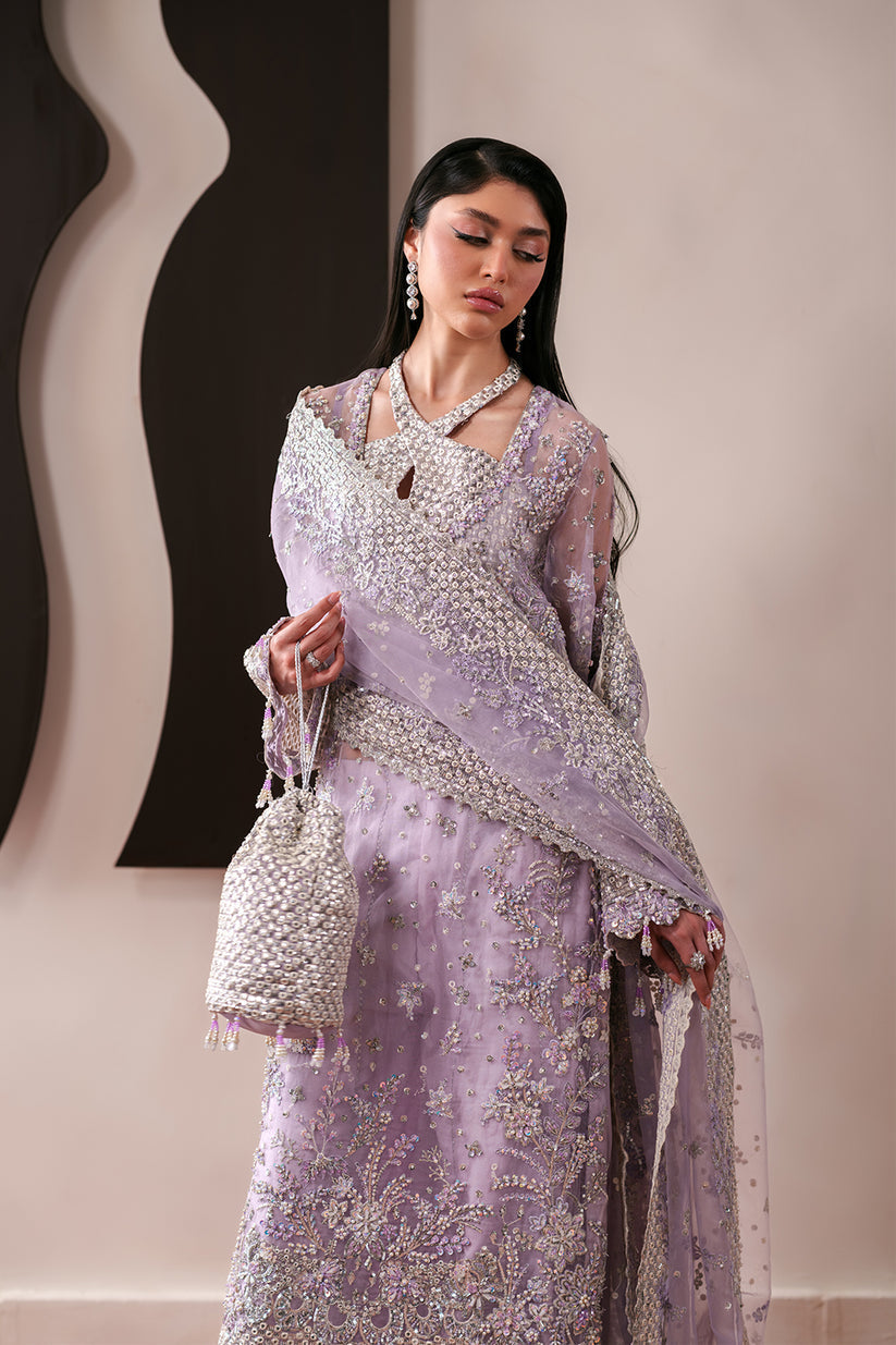 Emaan Adeel | Starlit Jewels | Lapis - Formal Dress - available at Maria Faisal in UK and USA.